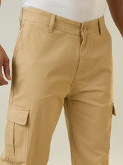 Khaki Relaxed Fit Cargo Pants