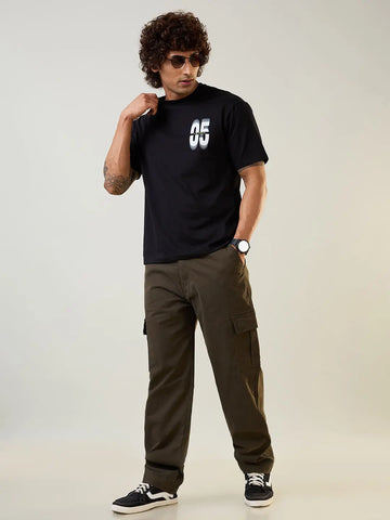 Olive Green Relaxed Fit Cargo Pants Tim Paris