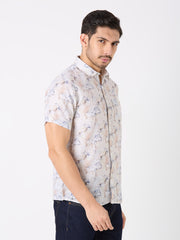 Mint Printed Regular Fit Shirt