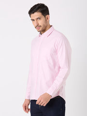 Pink Striped Regular Fit Shirt