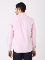 Pink Striped Regular Fit Shirt