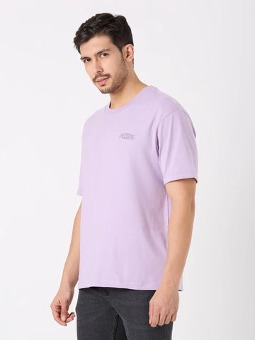 Purple Printed Relaxed Fit T-Shirt TIM PARIS