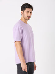 Purple Printed Relaxed Fit T-Shirt