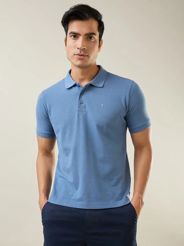 Med Blue Polo T-Shirt Tim Paris