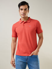 Rust Solid Polo T-Shirt