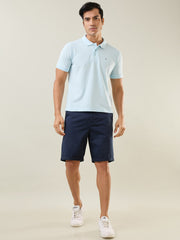 Sky Blue Solid Polo T-Shirt