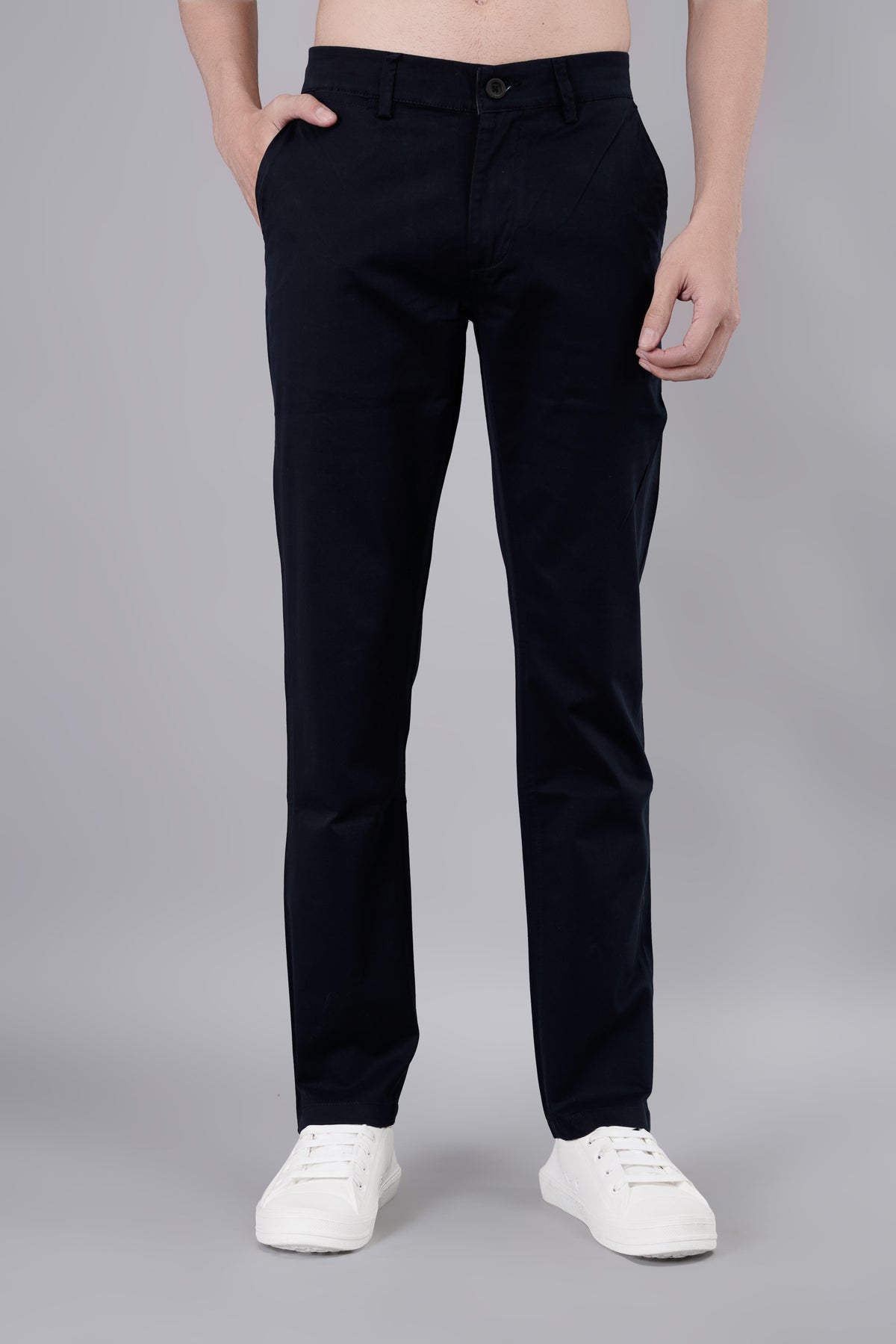 Navy Blue Louis Slim Tapered Fit Chinos