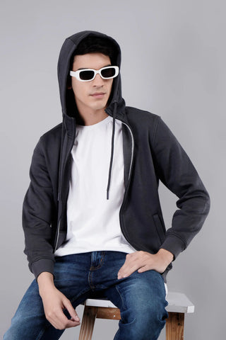 Black Oyester Zipper Hoodie Tim Paris