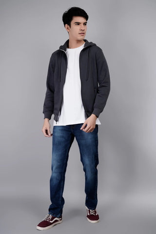 Black Oyester Zipper Hoodie Tim Paris
