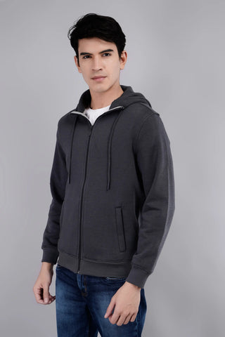 Black Oyester Zipper Hoodie Tim Paris