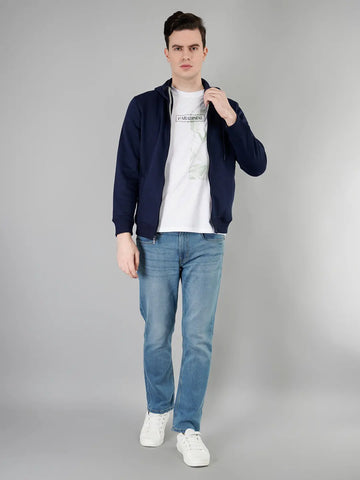 Dress Blue Zipper Hoodie Tim Paris