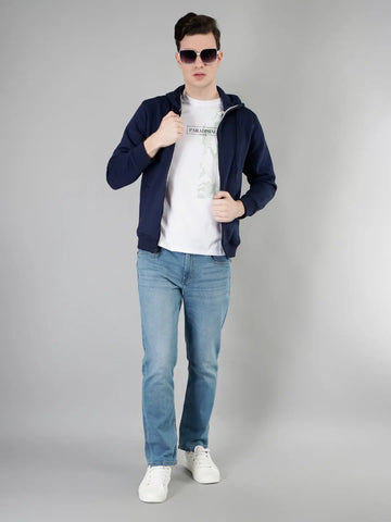 Dress Blue Zipper Hoodie Tim Paris