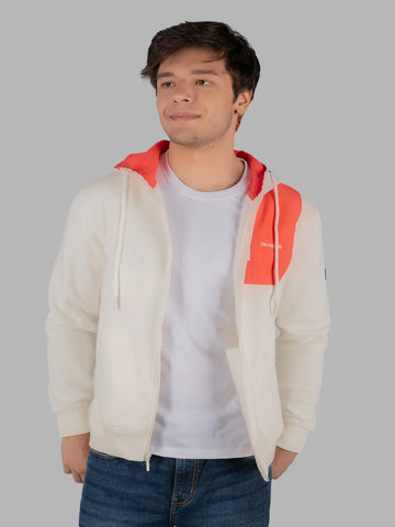 Egret Full Sleeve Zipper Hoodie Tim Paris