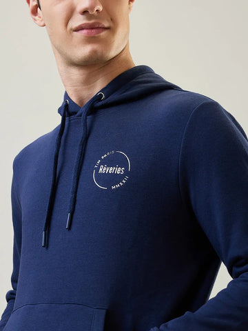 Dress Blue Printed Hoodie Tim Paris
