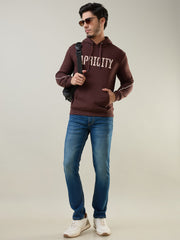 Chocolate Plum Printed Sweatshirt
