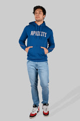 Blue Apricity Printed Hoodie
