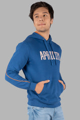 Blue Apricity Printed Hoodie