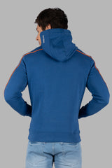 Blue Apricity Printed Hoodie