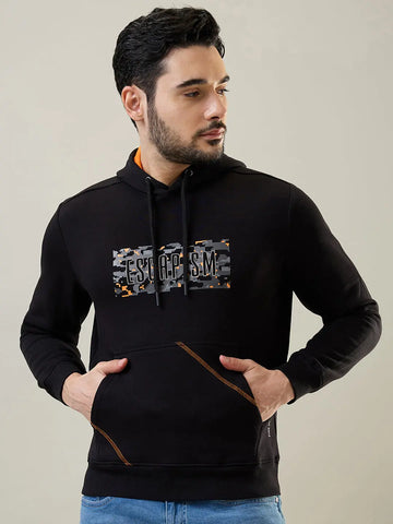 Black Printed Hoodie Tim Paris