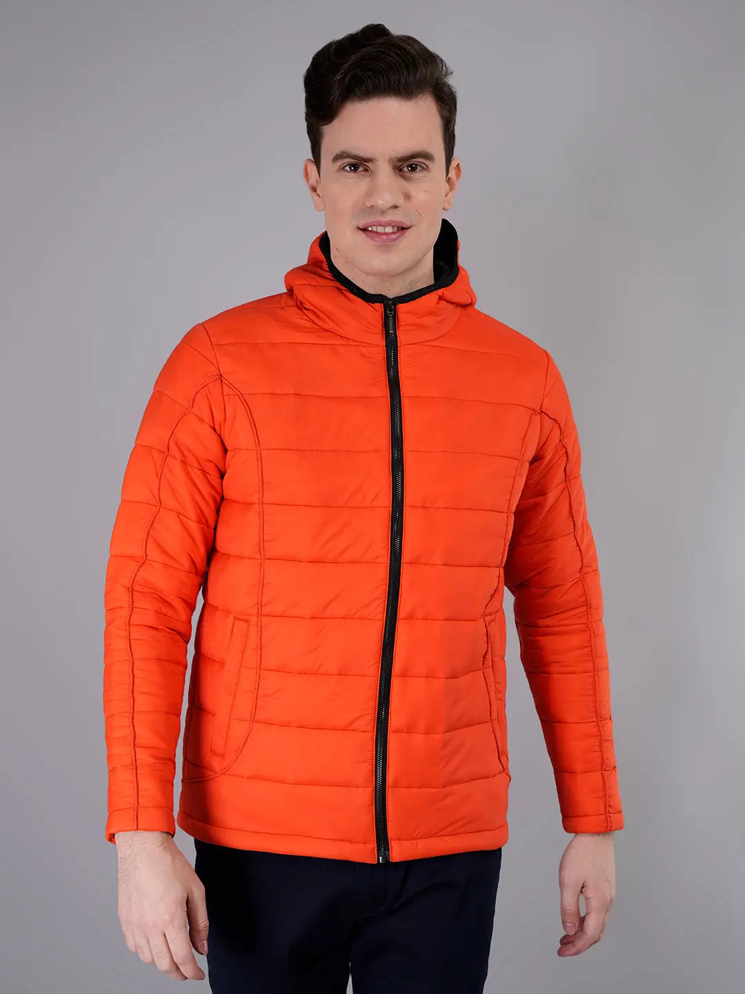 Orange Regular Jacket for men Tim Paris