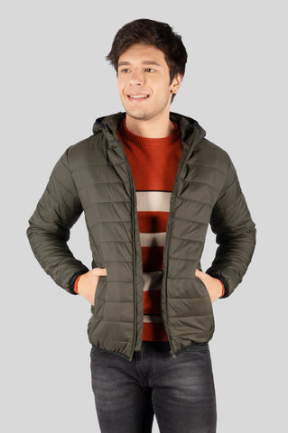 Men's Bomber Light Olive Jacket for Winter Wear Tim Paris
