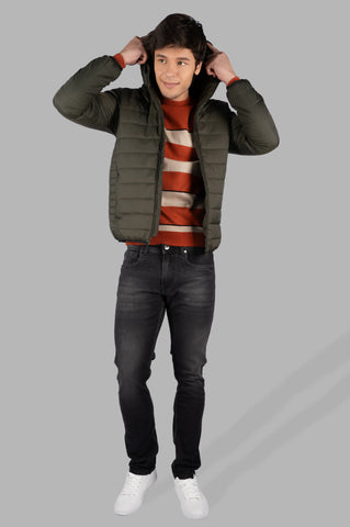 Men's Bomber Light Olive Jacket for Winter Wear Tim Paris