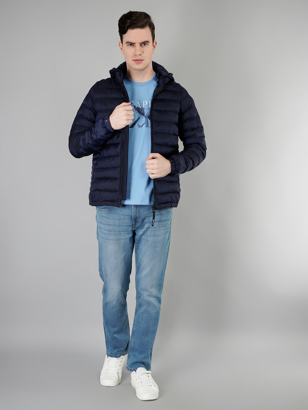 Navy Bomber Regular Fit Jacket