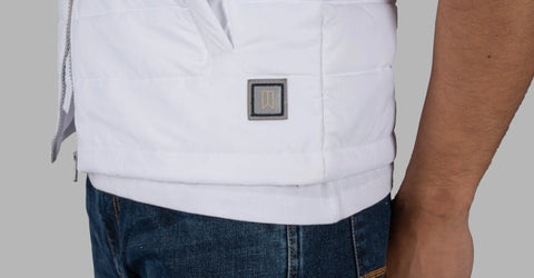 White Half Sleeve Casual Jacket Tim Paris