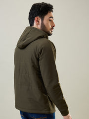 Tim Paris Olive Green Heavy Jacket – Regular Fit