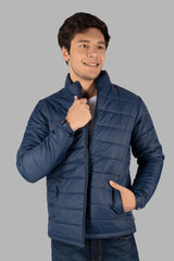 Navy Solid Bomber Jacket