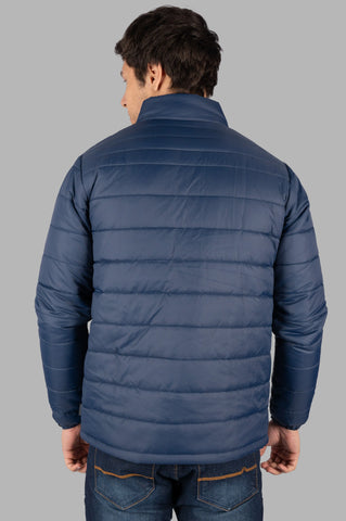 Navy Solid Bomber Jacket Tim Paris