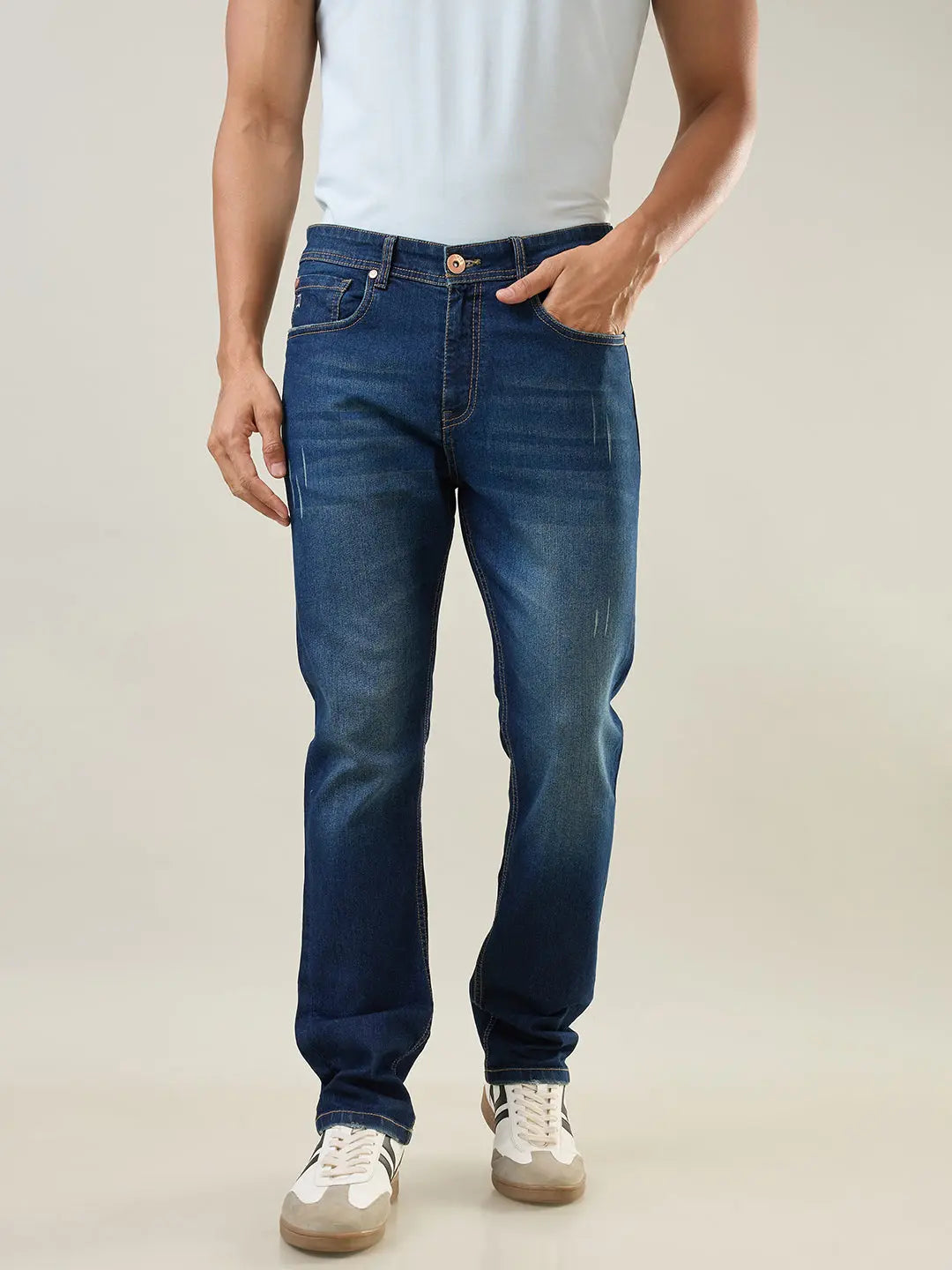 Dark Tint Parker Slim Straight Jeans TIM PARIS