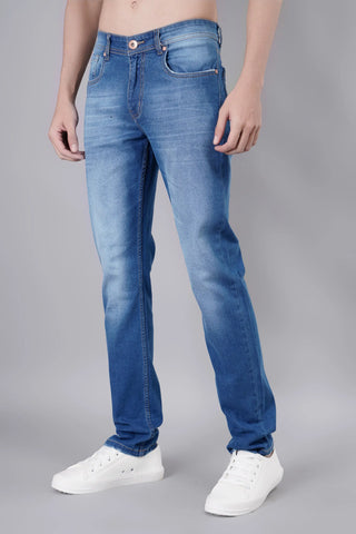 Medium Indigo Ferdinand Slim Tapered Jeans Tim Paris