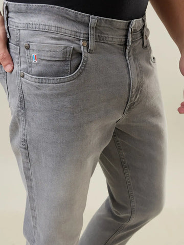 Medium Cloud Parker Slim Straight Jeans TIM PARIS