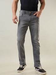 Medium Grey Parker Slim Straight Jeans