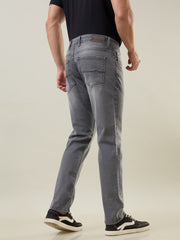 Medium Grey Parker Slim Straight Jeans