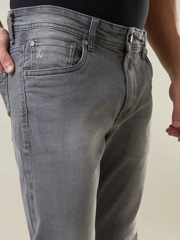 Medium Grey Parker Slim Straight Jeans TIM PARIS