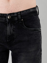 Carbon Black Parker Slim Straight Jeans