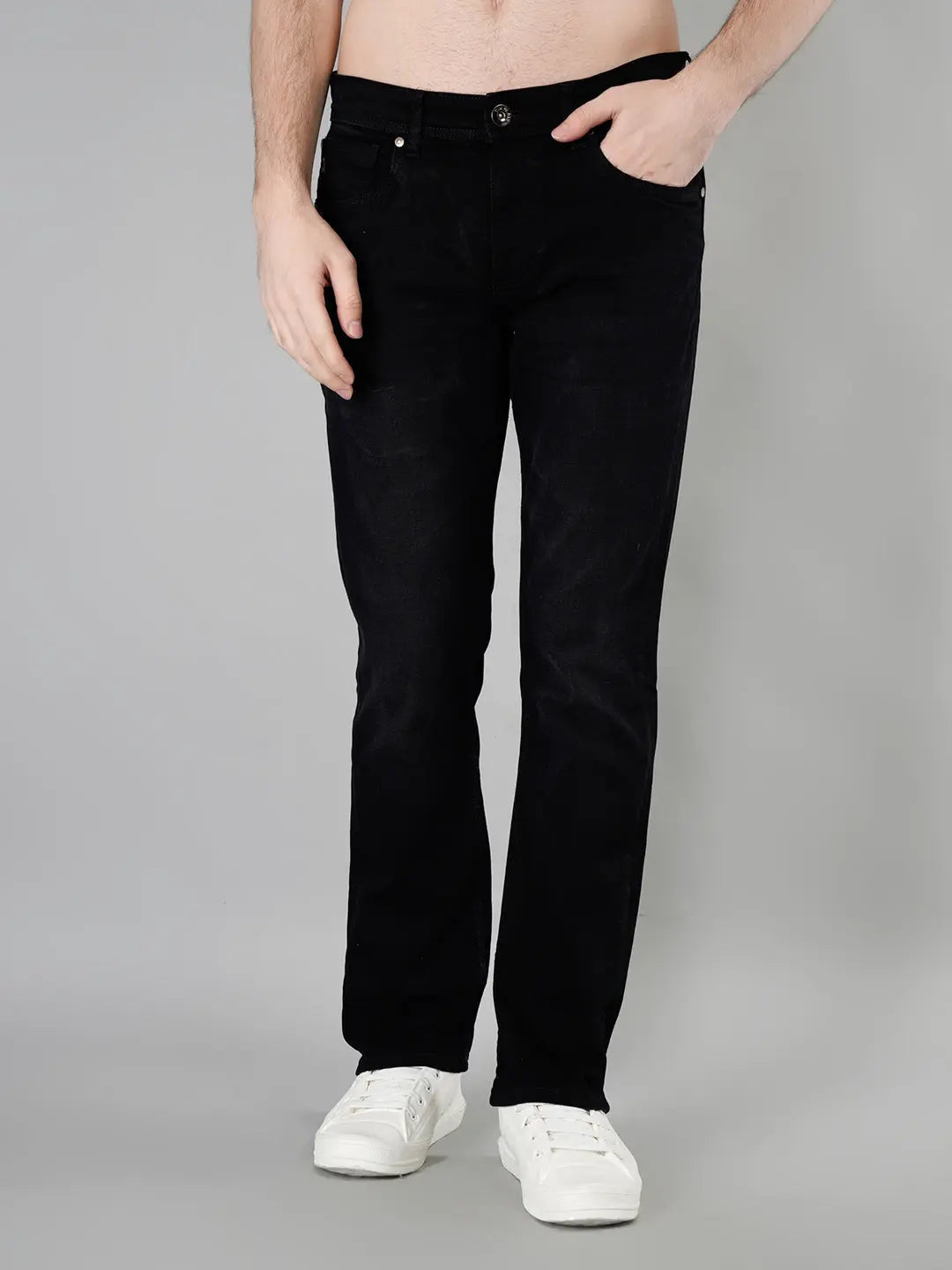 Enzyme Black Parker Slim Straight Jeans TIM PARIS