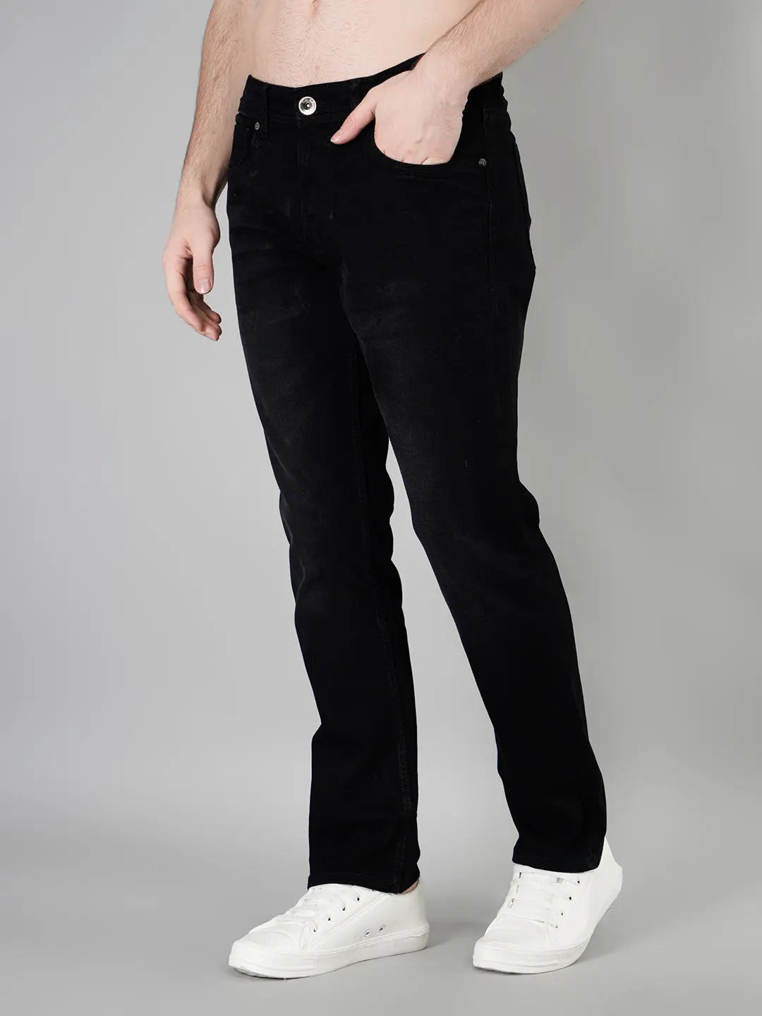 Enzyme Black Parker Slim Straight Jeans TIM PARIS
