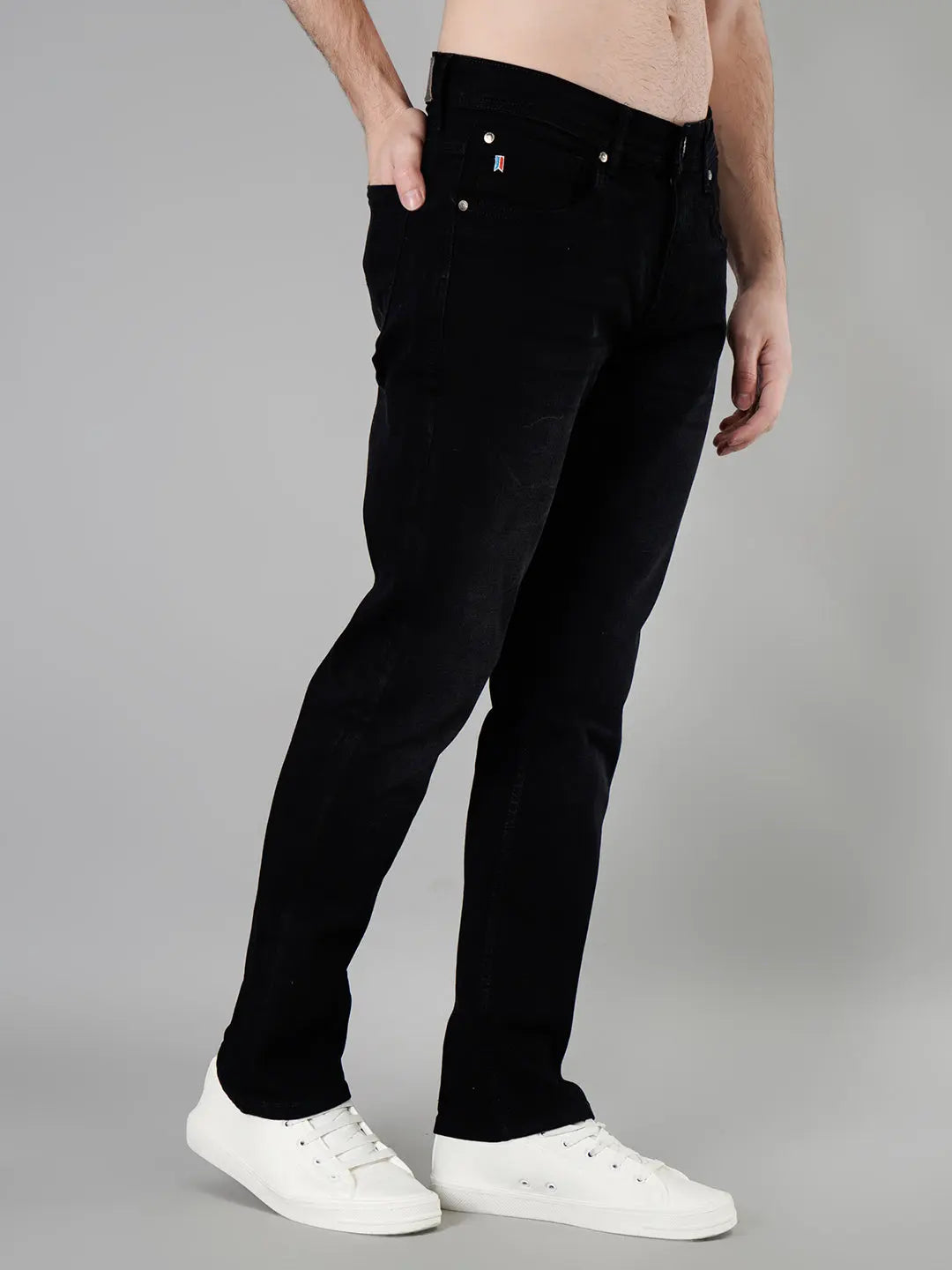 Enzyme Black Parker Slim Straight Jeans TIM PARIS