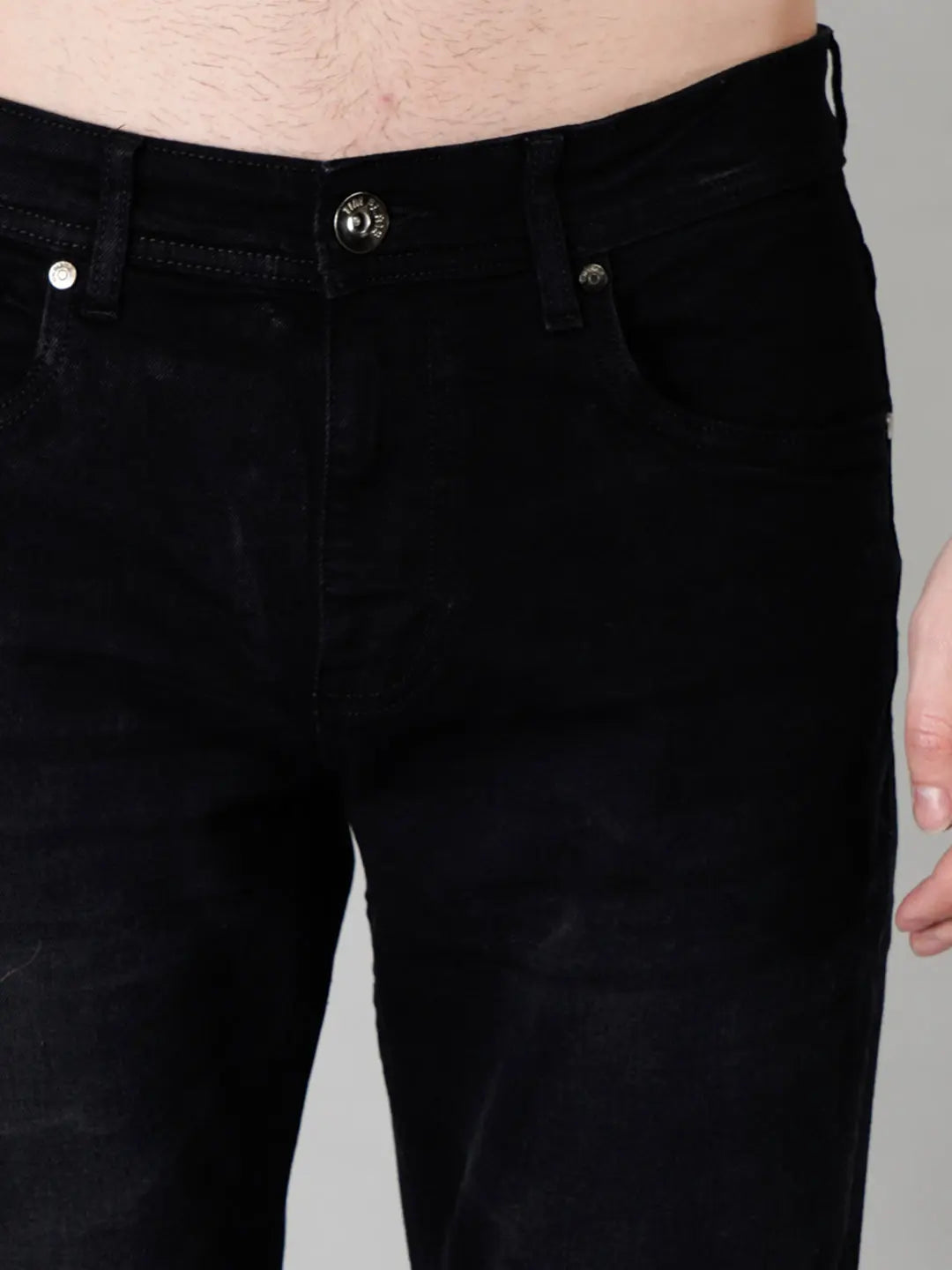 Enzyme Black Parker Slim Straight Jeans TIM PARIS