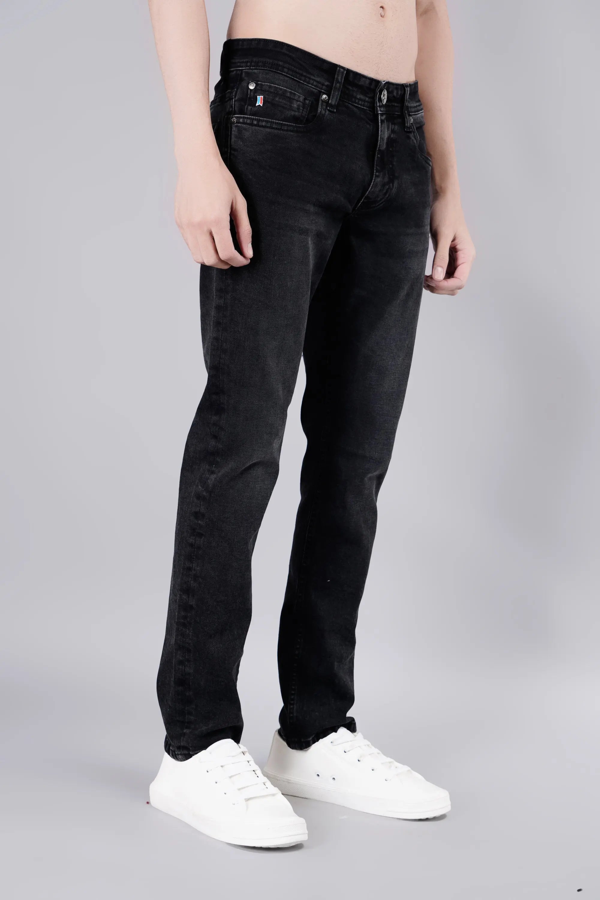 Black Ferdinand Slim Tapered Fit Jeans Tim Paris