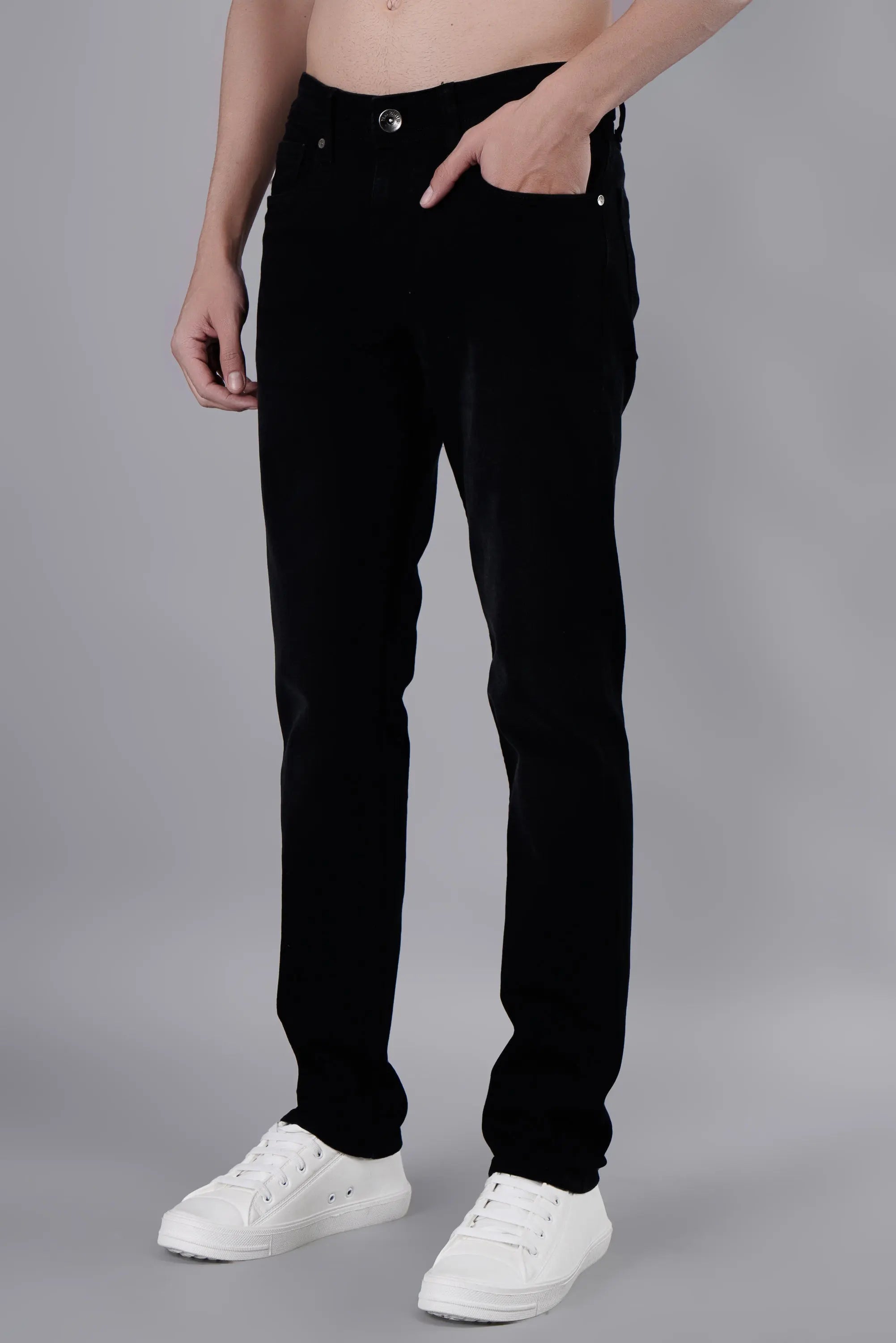 Black Ferdinand Slim Tapered Fit Jeans Tim Paris
