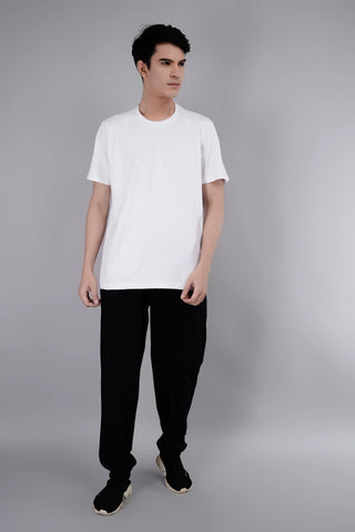 Grey Melange Relaxed Fit Joggers Tim Paris