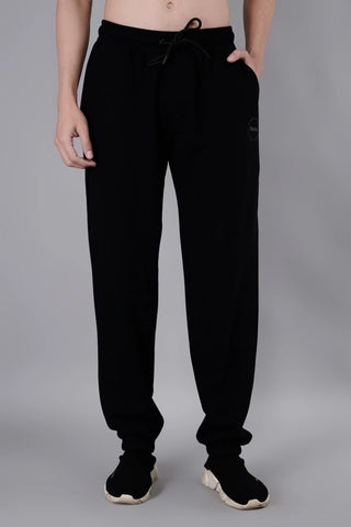 Black Relaxed Fit Joggers Tim Paris