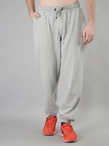 Grey Melange Relaxed Fit Joggers Tim Paris