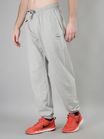 Grey Melange Relaxed Fit Joggers Tim Paris