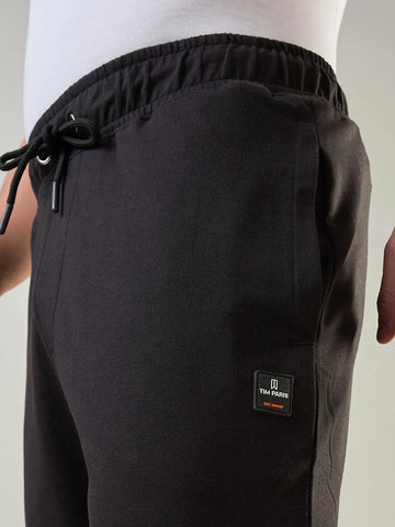 Black Oyester Regular Fit Jogger Tim Paris