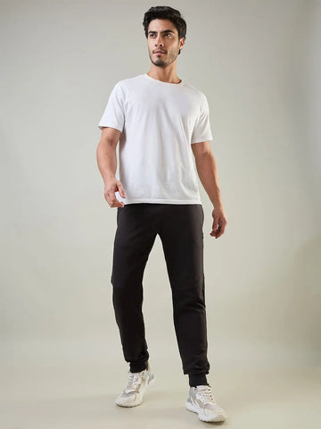 Black Oyester Regular Fit Jogger Tim Paris